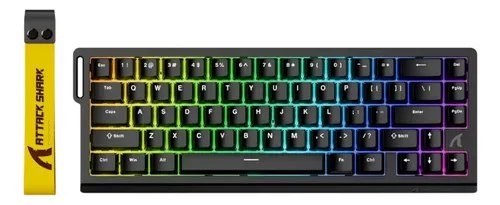 😱 Teclado Magnético Attack Shark X68 He 8000hz Rapid Trigger Cor De Teclado Preto