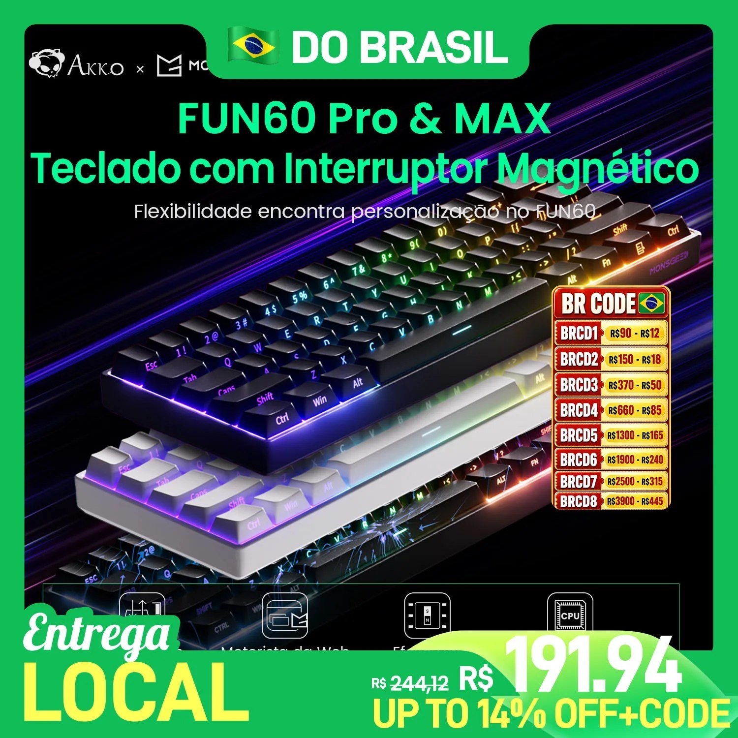 😱 Teclado Magnético MonsGeek Akko Fun60