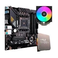 😱 Placa-Mãe ASUS TUF Gaming B550M-Plus, mATX, DDR4 + Processador AMD Ryzen 7 5700X + Air Cooler MACH1 WIND
