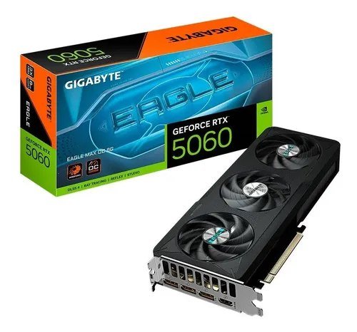 😱 Placa De Vídeo Gigabyte Rtx 5060 Eagle Max Oc - 8GB Gddr7