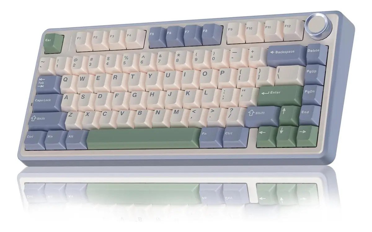 😱 Teclado Mecânico Aula F75 Sem fio Tri-Mode