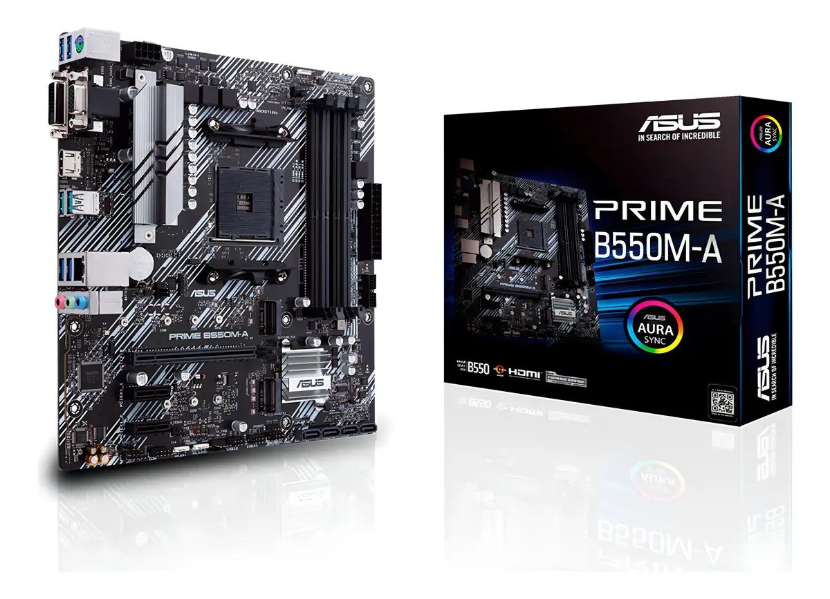 😱 Placa-mãe Asus Prime B550m-a Amd Am4 Ddr4 90Mb14i0-C1bay0 Cor Preto