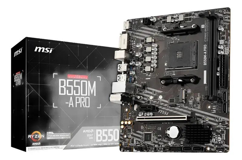 😱 Placa Mãe Msi B550m-a Pro Am4 2xDDR4 Chipset Amd B550 Matx