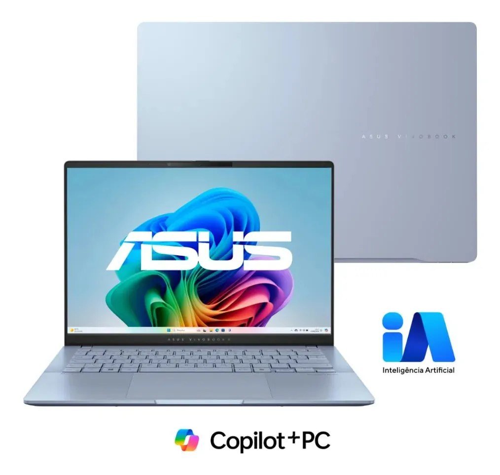 😱 Notebook ASUS Vivobook S 14 S5406SA Copilot+ PC Intel Core Ultra 7 256 V 16GB RAM 512GB SSD Windows 11 Home 14" OLED Mist Blue QD299W