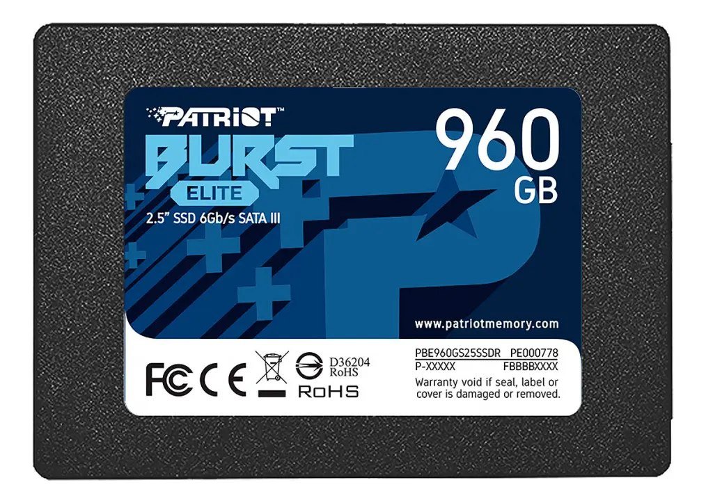 😱 Unidade Ssd para notebook Patriot Sata3 2.5 Burst Elite Sata de 960 Gb