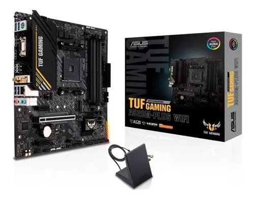 😱 Placa Mãe Asus Para Amd Am4 Tuf Gaming A520m-plus Wifi Matx Preto