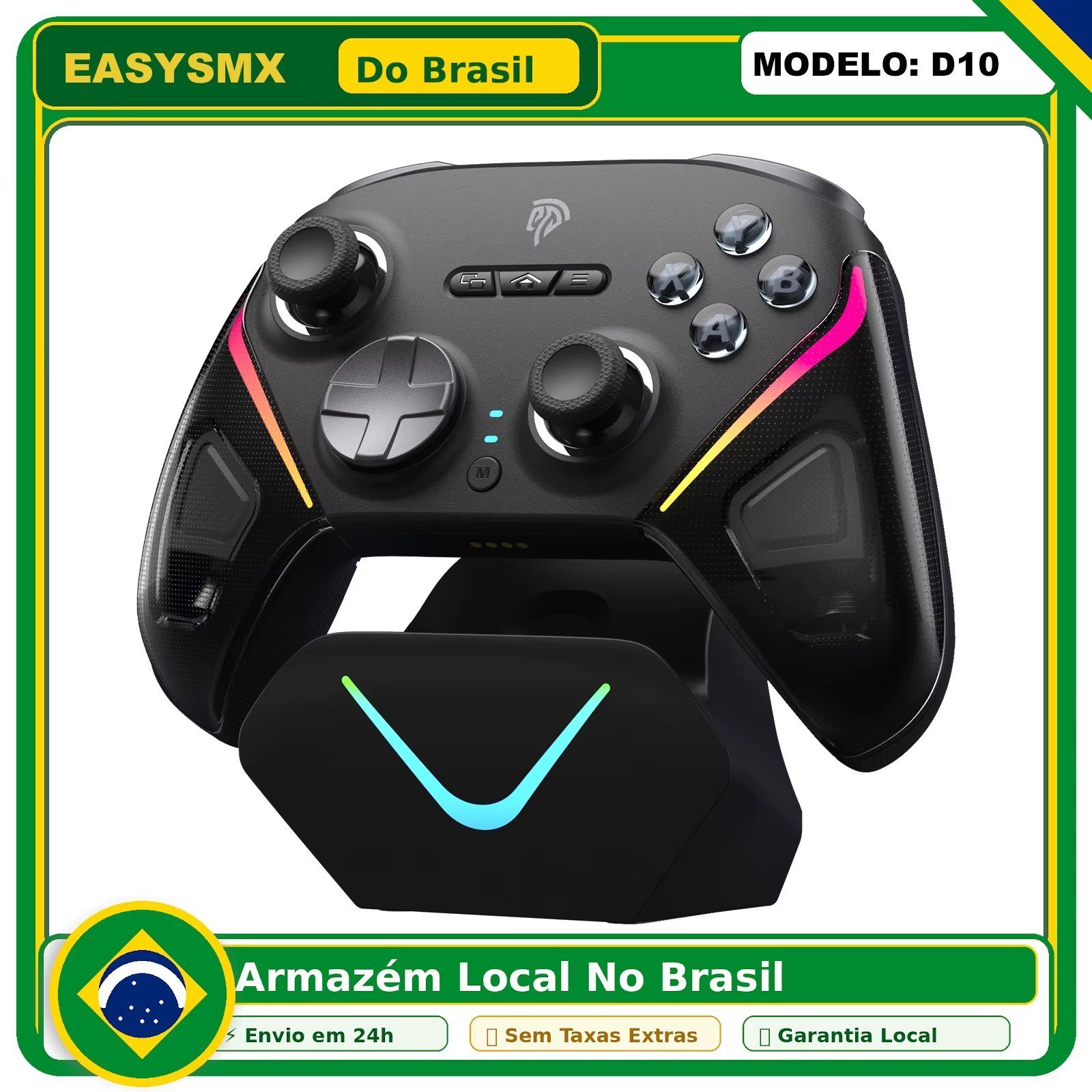 😱 Controle EasySMX D10 com base de carregamento