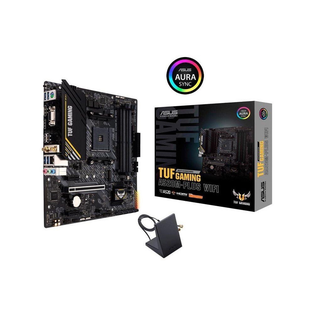 😱 Placa Mãe Asus Tuf Gaming A520m-Plus Wifi Amd Am4 Rgb Matx Ddr4 Preto 90Mb17f0-M0eay0