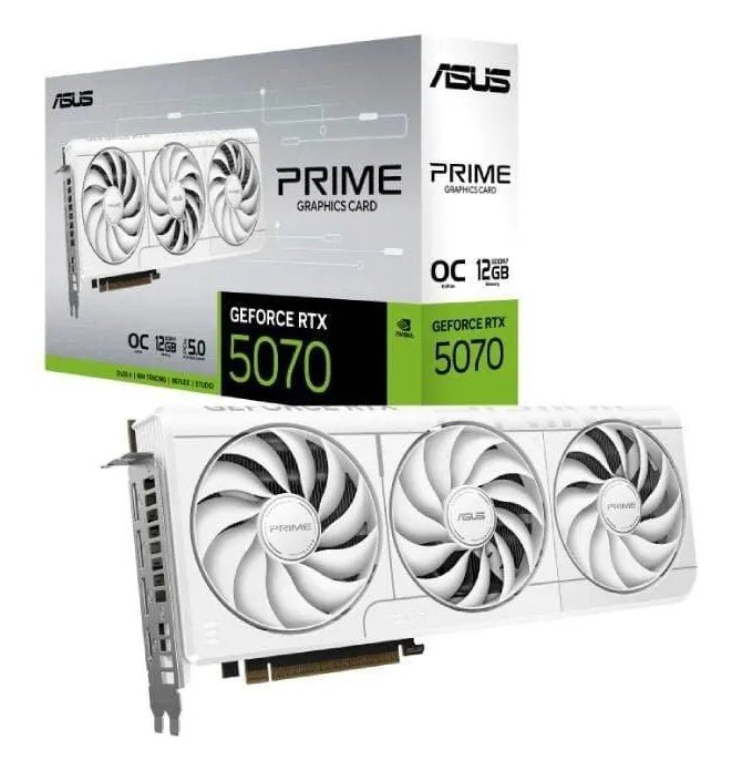 😱 Placa De Vídeo Asus Prime Rtx 5070 Oc 12g White 12GB Gddr7