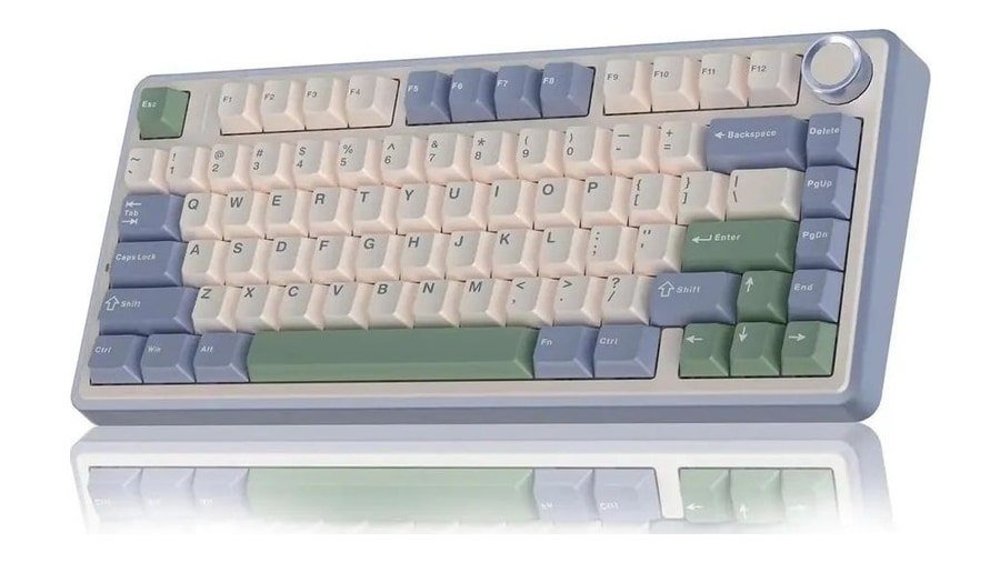 😱 Teclado Mecânico Aula F75 Sem fio Tri-Mode 2.4ghz/Bluetooth/Usb-C Rgb 75%