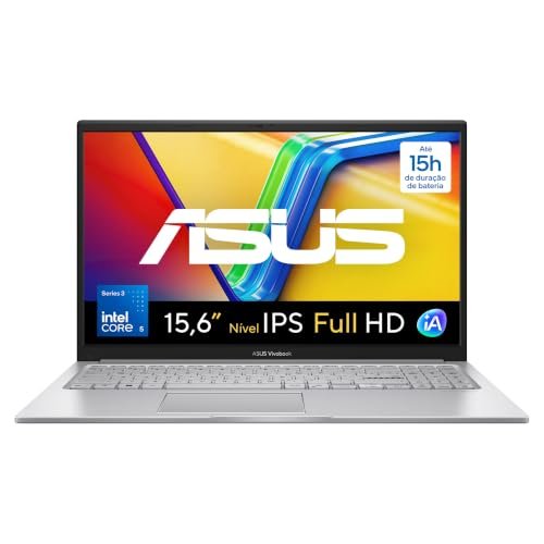 😱 Notebook ASUS Vivobook 15, Intel Core 5, 8GB, 256GB SSD, W11 Home, 15.6'' FHD, Cool Silver - X1504MA-BQ300W