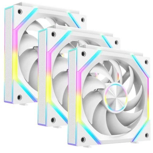 😱 Kit Fan Com 3 Unidades SuperFrame Pulse, ARGB, 120mm, PWM, Branco, SF-FN-PSK12AW