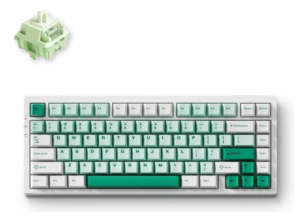 😱 Teclado Mecânico Sem Fio Mchose G75 Pro Tripla Conexão Rgb Verde-claro Português Brasil