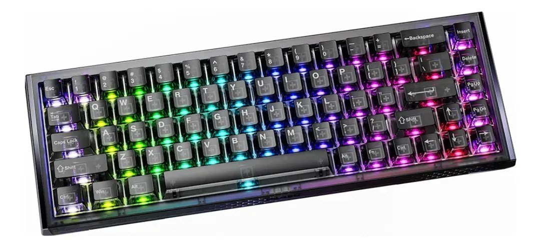 😱 Teclado Gamer Magnético 8000hz Rapid Trigger 0,01mm Hot Swap Switch Ice Blade Cool68 Led Rgb Dareu Ice Black