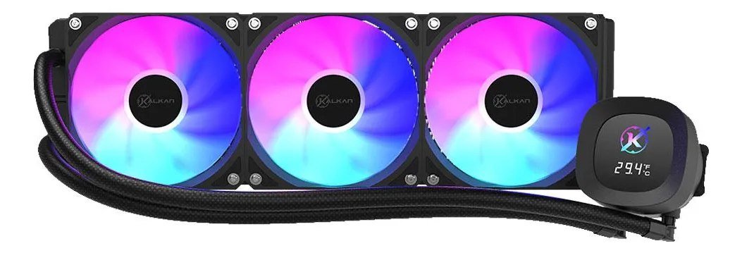 😱 Water Cooler Kalkan Aura Digital 360mm Preto Argb Klk00101