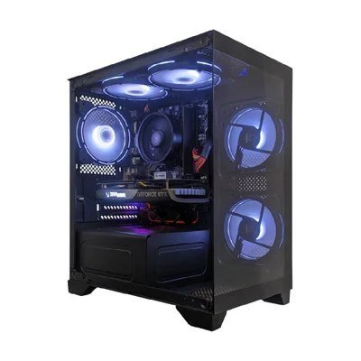 😱 Computador Gamer Ntc Vulcano Amd - Aq 1019 Ar Dual Channel Amd Ryzen 5 5500 Geforce RTX 4060 16gb (2x8GB) Ddr4 512gb SSD C/5 Fans Linux