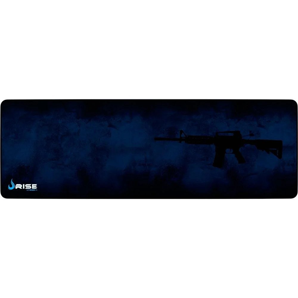😱 Mousepad Gamer Rise Mode Speed, M4A1, Estendido (900x300mm), Azul