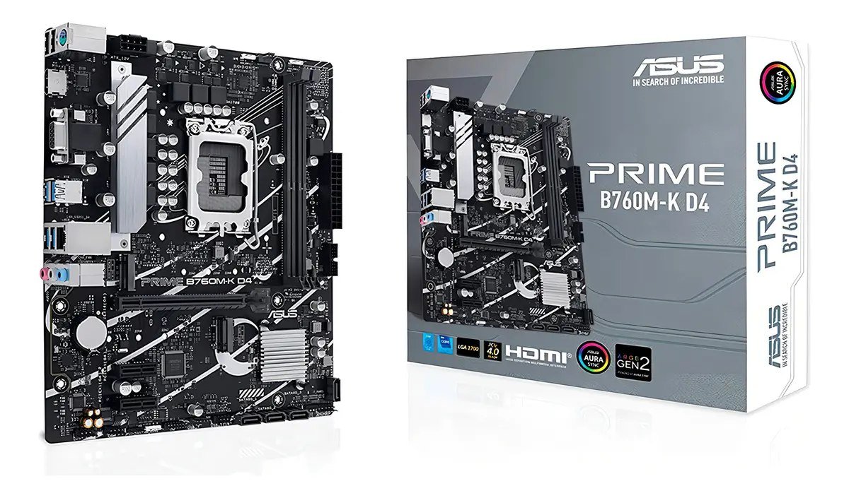 😱 Placa-mãe Asus Prime B760m-k D4 Intel 1700 ie 4.0 Preto B760m Ddr4
