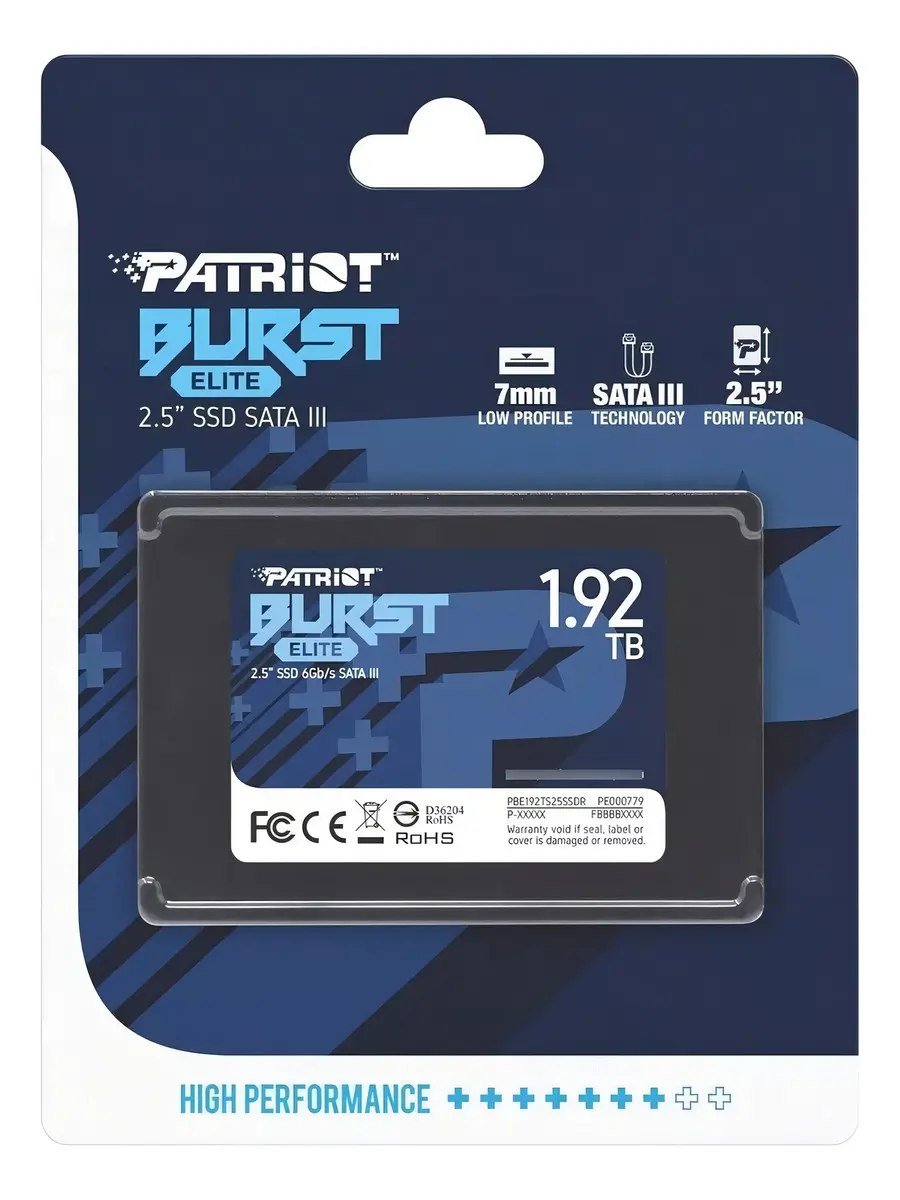 😱 Disco Sólido Interno Patriot Burst Elite 1,92 Tb Sata Iii Pr Cor Preto