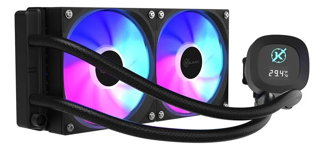 😱 Water Cooler Kalkan Aura Digital 240mm Argb Tela Lcd Preto