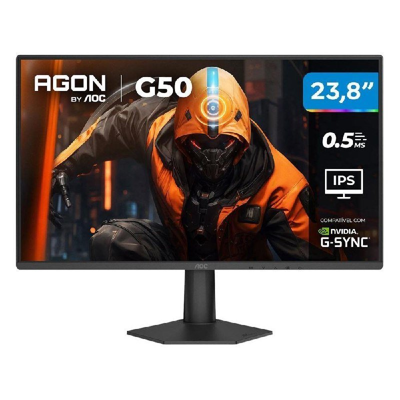 😱 Monitor Gamer AOC AGON G50 (VERSÃO 24 POLEGADAS), Painel IPS, 144 HZ, 0,5ms