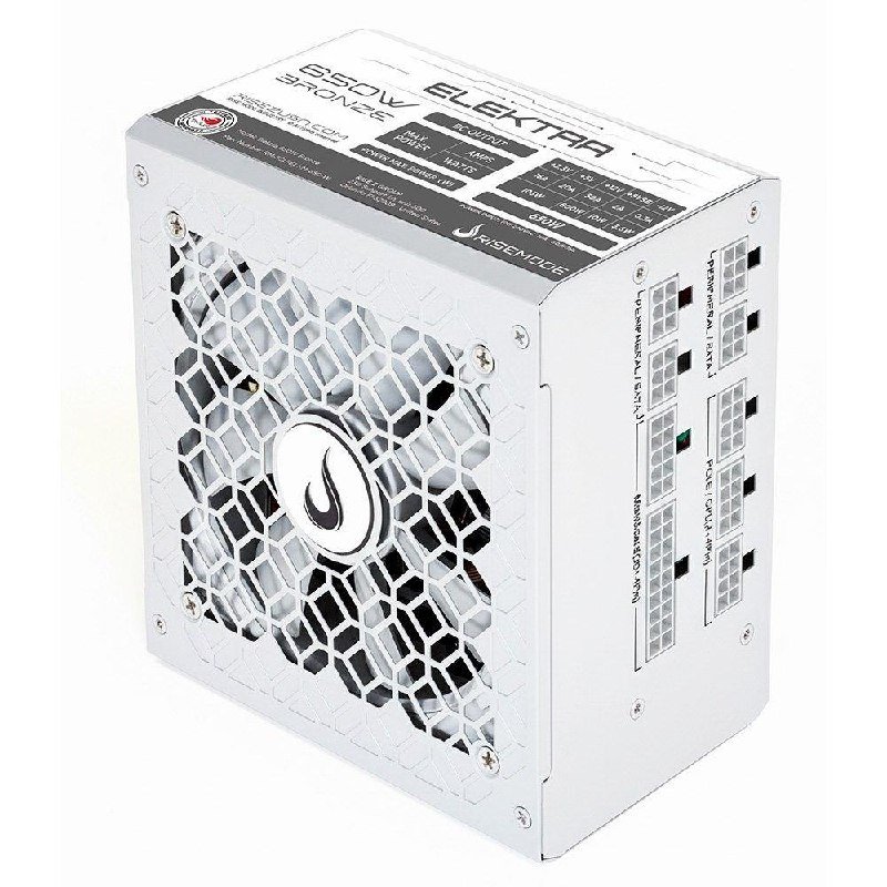 😱 Fonte Gamer Rise Mode Elektra, 650W, Bronze, Full Modular, Pfc Ativo, Branco Rm-Psu-Elkm-650-W