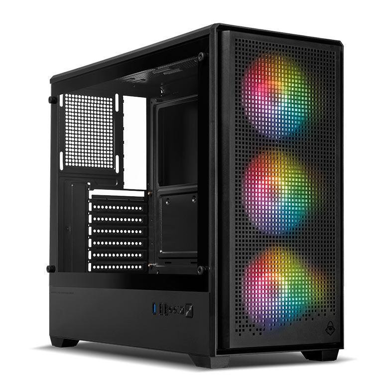 😱 Pichau - Gabinete Gamer Mancer Mugen, Full-Tower, Lateral de Vidro, Preto, Mcr-Mgn-Bk, Link produto