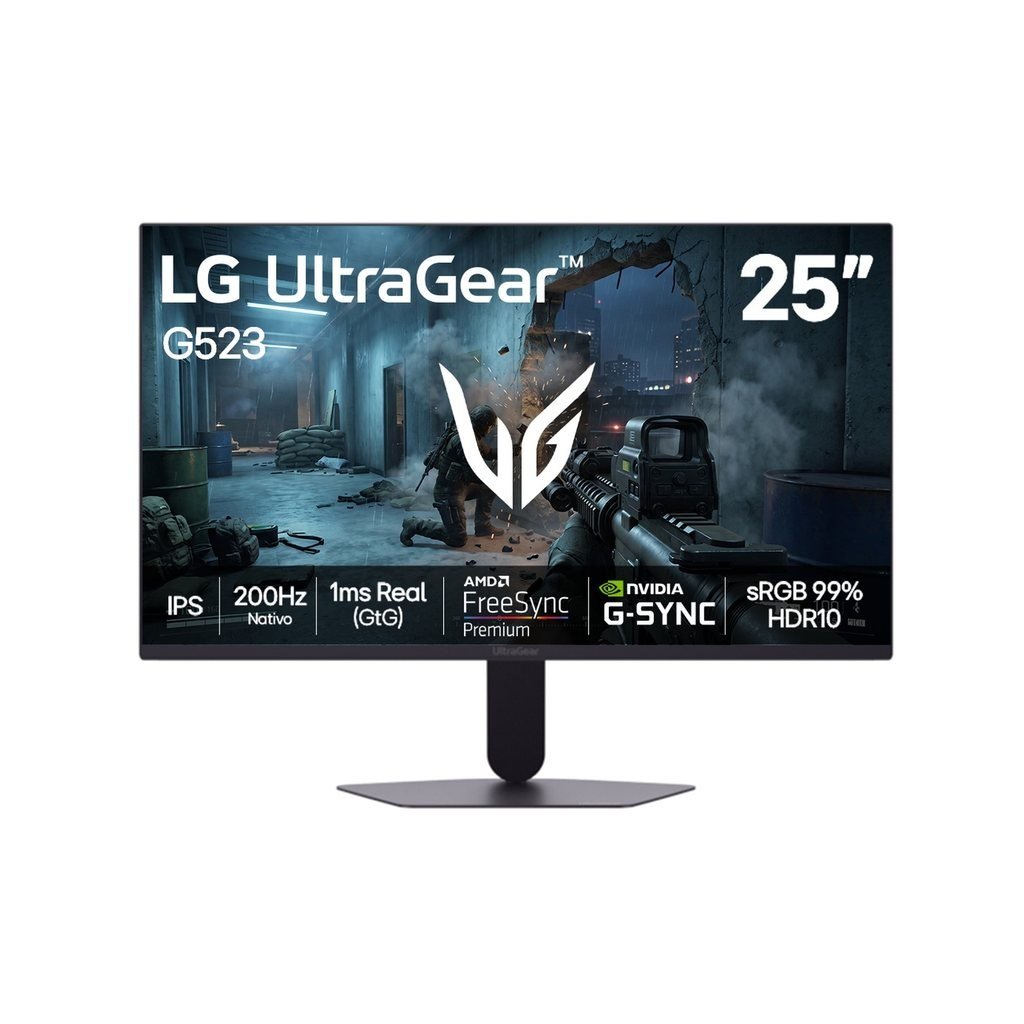 😱 Monitor Gamer Lg 25" Fhd UltraGear 200Hz 1ms 25G523b-B