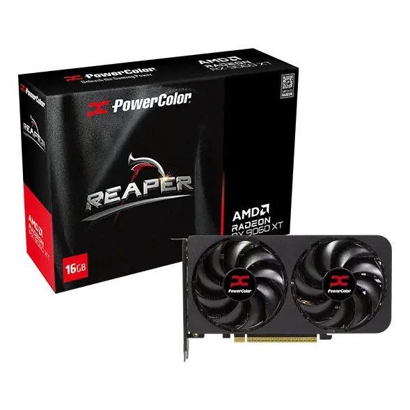 😱 Placa de Vídeo PowerColor Radeon Rx 9060 Xt Reaper 16Gb Gddr6 128-bit PCIe 5.0 16G-A - Reembalado