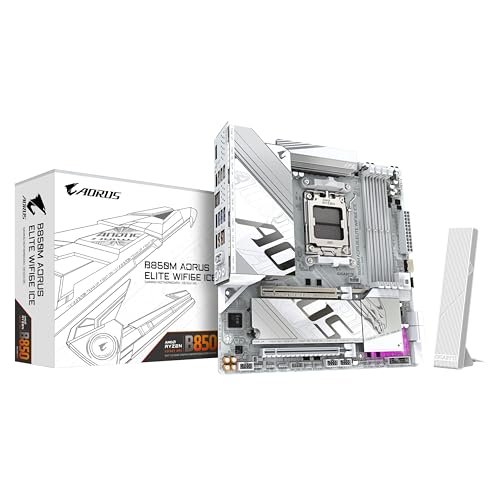 😱 Gigabyte B850m Aorus Elite Ice Wifi6e Placa-Mãe Micro-Atx, Socket Am5, Ddr5, para Amd Ryzen Série 7000/8000/9000