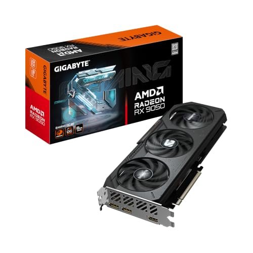 😱 GIGABYTE Placa de vídeo Radeon RX 9050 Gaming OC 8G 8GB GDDR6 WINDFORCE