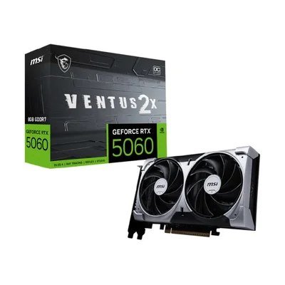 😱 Rtx 5060 Placa De Video Msi Rtx5060 Ventus 2x Oc 8Gb Gddr7 128bits - 912-v537-017