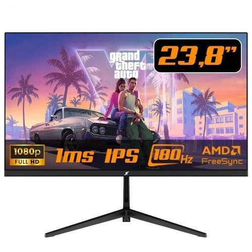 😱 Monitor Gamer SuperFrame Precision, 23.8 Pol, Flat, Full HD, IPS, 1ms, 180Hz, 99% sRGB, FreeSync/G-Sync, HDMI/DP, SF-MN-PRE24FSIFD1B