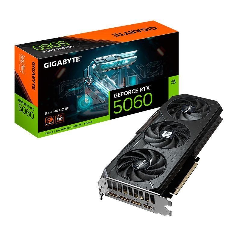 😱 Placa de Vídeo Gigabyte GeForce RTX 5060 GAMING OC, 8GB, GDDR7, 128-bit