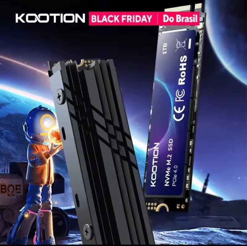 SSD Nvme Kootion X16 plus 2TB 7400mb/s Gen4 🇧🇷