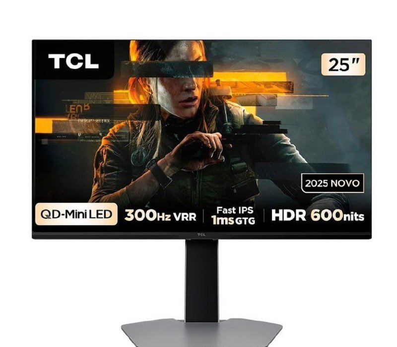 Monitor Gamer TCL 25 Polegadas QLED Mini LED Full HD G64 300Hz 1ms (GtG) Freesync HDR 600 nits 25G64"  