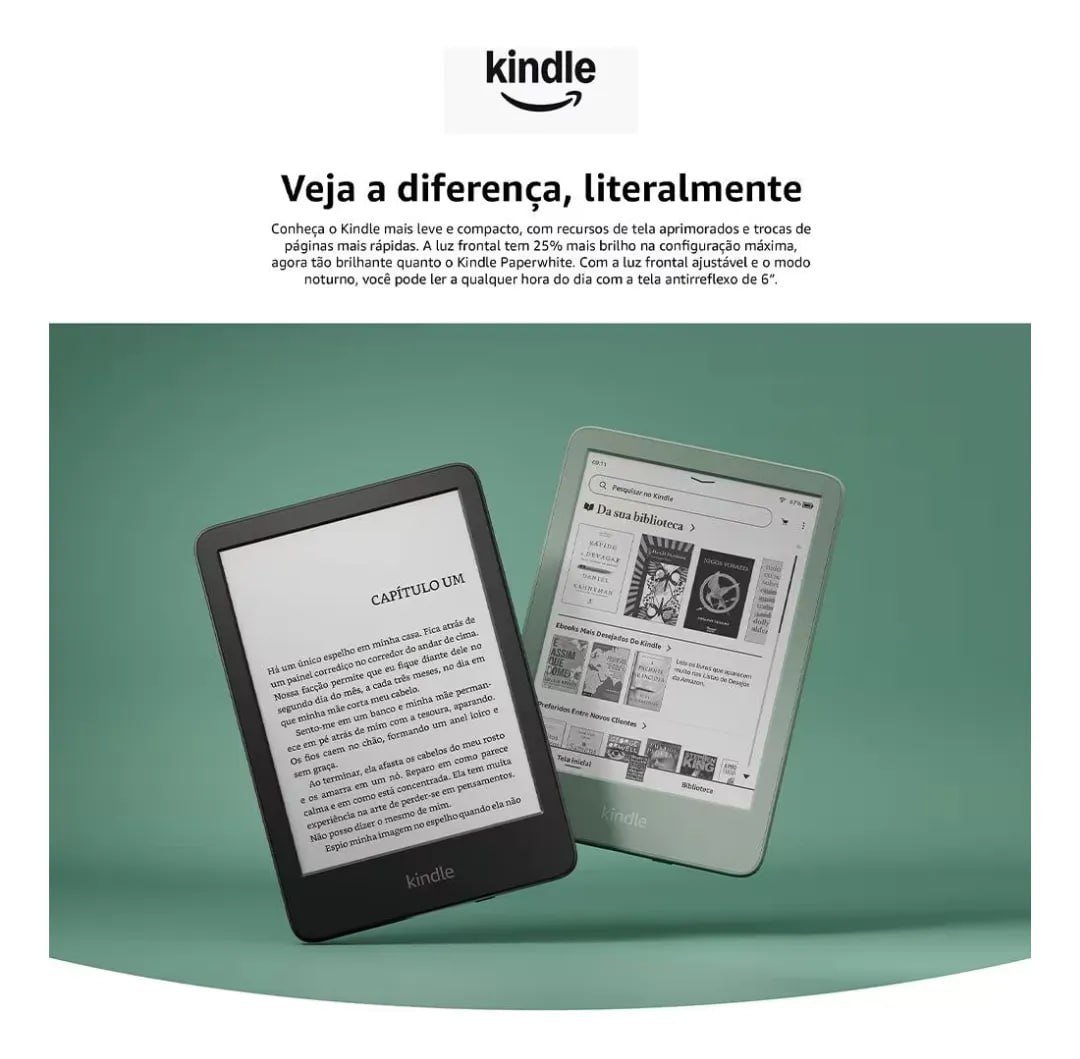 Kindle 11ª Geração 2024 16gb 6 Antirreflexo Wifi - preto 🛒