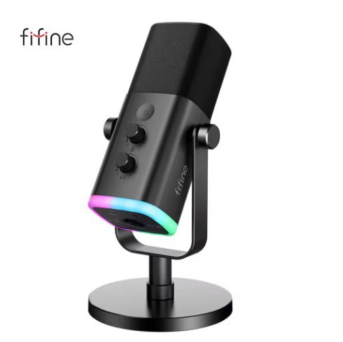 Microfone Dinâmico Fifine AM8 RGB 🇧🇷🎤🎧