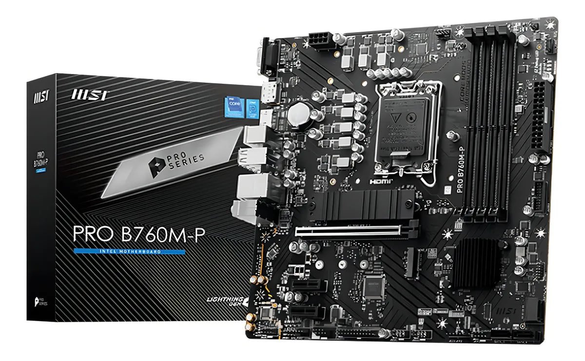 Placa Mãe Msi Pro B760m-p Ddr5 Intel Lga 1700 Matx