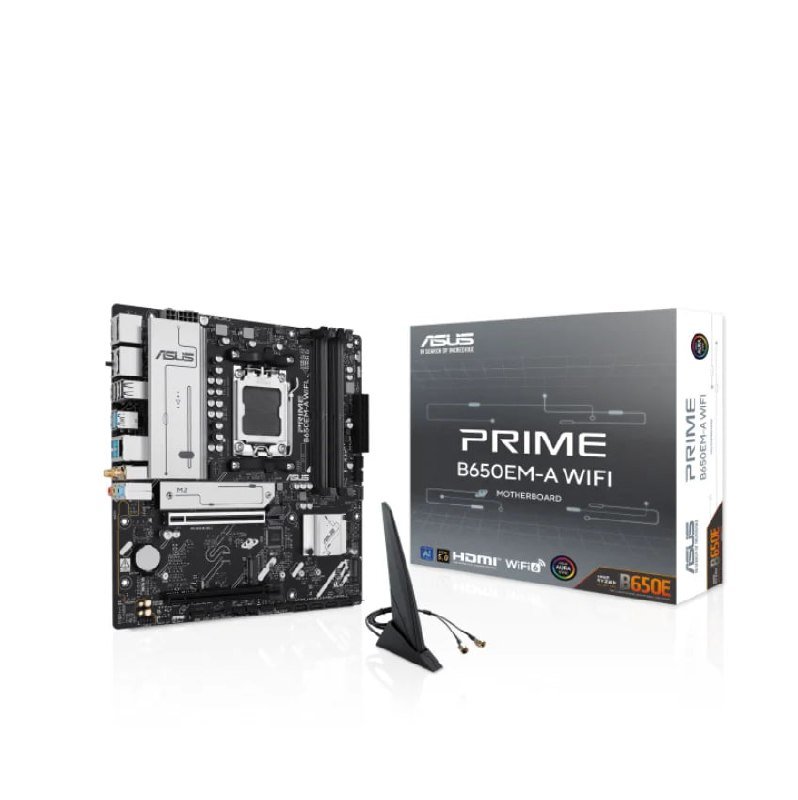 Placa Mãe Asus Prime B650em-a Wifi Ddr5 B650 Amd Matx Am5 Preto