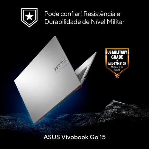 Notebook Asus Vivobook Go E1504GA Intel Core I3 N305 4Gb Ram 256Gb Ssd Linux Keepos Tela 15,6 Fhd Silver - Nj447 💻🖥️