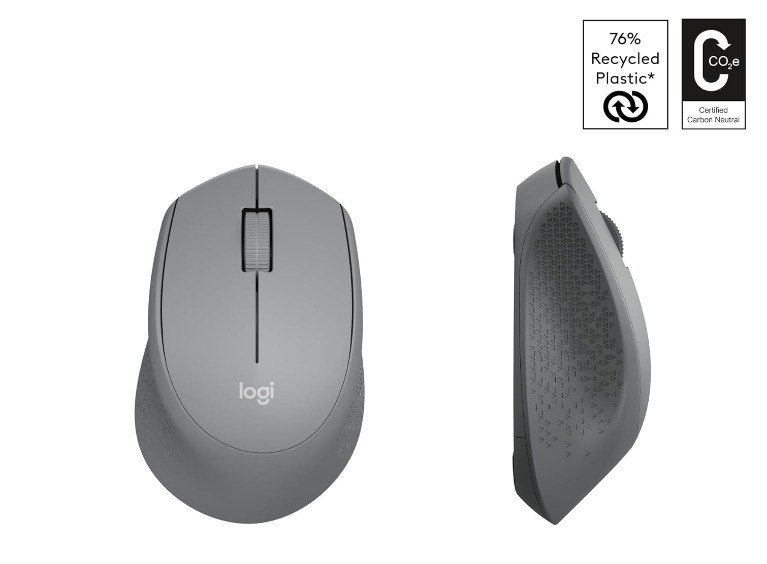 Mouse sem fio Logitech M280 com Conexão USB e Pilha Inclusa - Cinza 🖱️