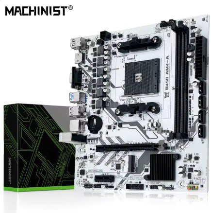 Placa mãe B450m Machinist branca