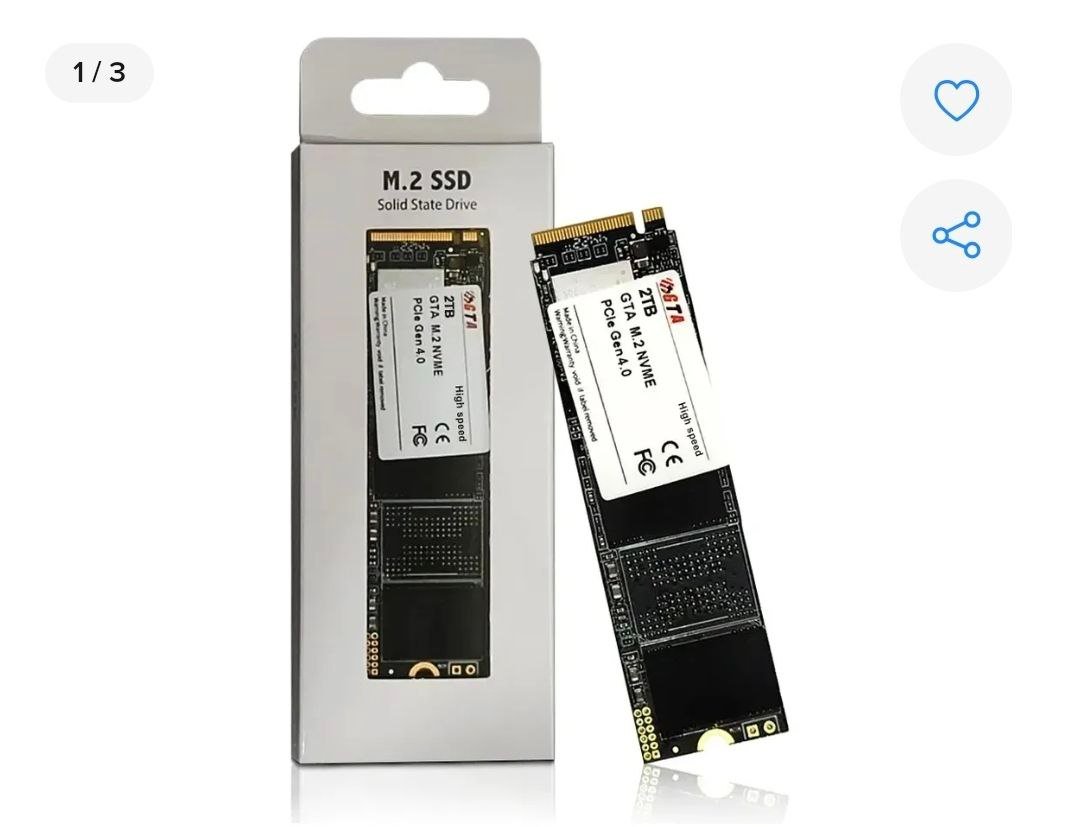 Ssd 2tb M.2 Nvme Pcie 4.0 7000mb/s Leit 💻🛒