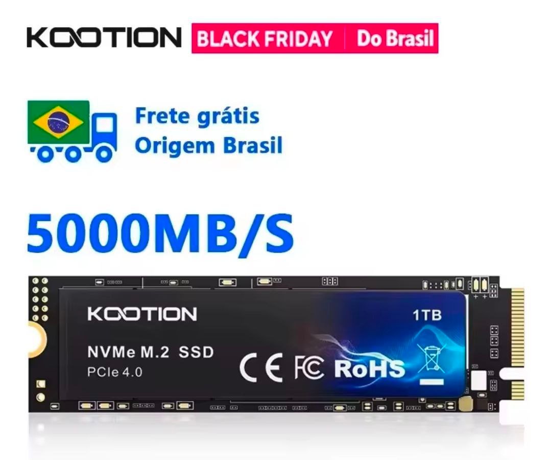 KOOTION X16 SSD Nvme M2 2TB Gen4 Nvme SSD Disco rígido M.2 2280 💻