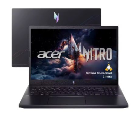 Notebook Gamer Acer Nitro V15 Intel Core i5 512GB SSD 16GB RAM 15.6” Full HD 165Hz IPS NVIDIA RTX 4050 6GB Linux 🛒💻