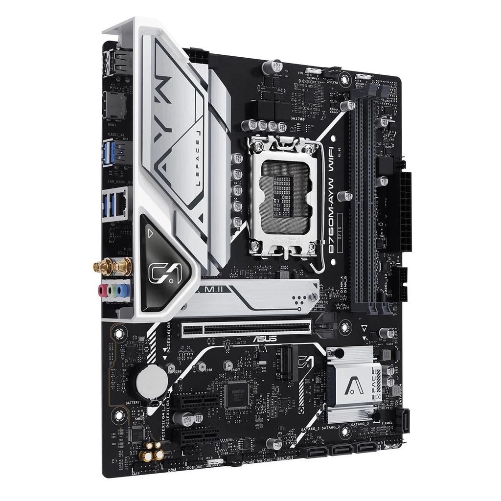 Placa Mãe Asus B760M-AYW, Intel LGA 1700, M-ATX, DDR5, Wi-Fi
