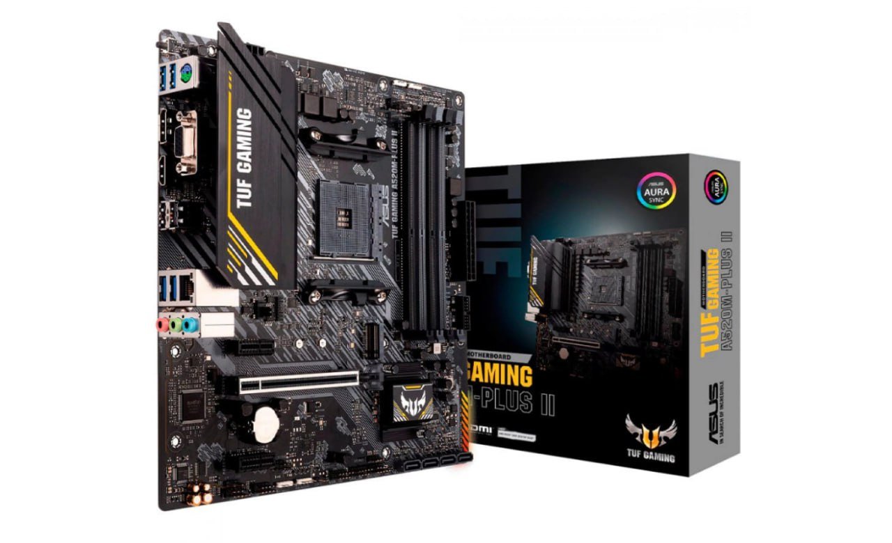 Placa-Mãe ASUS TUF GAMING A520M-PLUS II, AMD AM4, mATX, DDR4, Preto 🖥️🎮