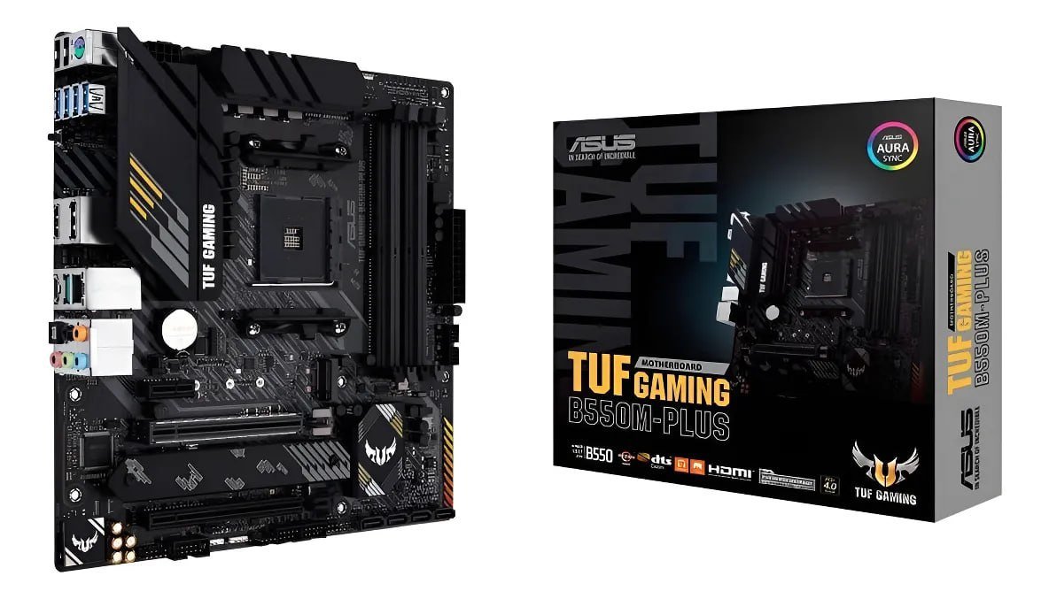 Placa-mãe Asus P/amd Am4 B550m-plus Tuf Gaming 4xddr4 Matx