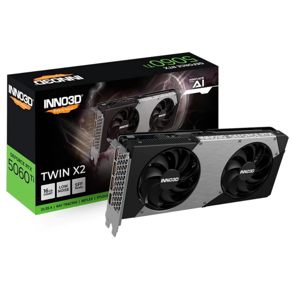 PLACA DE VIDEO RTX 5060 TI 16GB GDDDR7 128BITS INNO3D TWIN X2 🖥️🛒